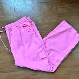 Pink linen cargo pants! Size X-large! - fits like a M/L!
